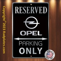 OPEL Parking 8&quot;x12&quot; Brushed Aluminum and translucent Classy Black sign - £15.36 GBP