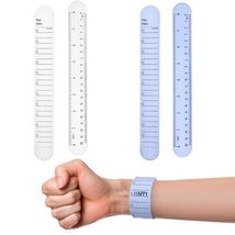 ZEYIYER 4PCS Waterproof Silicone Wrist Notepad Bracelets White Violet - $88.09 MXN