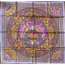 Hermes Scarf Lumieres De Paris 90 cm silk pink Carre light mosaic 35&quot; - £971.56 GBP