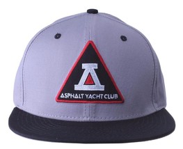 Asphalt Yacht Club Bermuda Triangolo Nero Grigio 5 Snapback Baseball Hat Nwt - $18.74