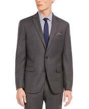 Bar III Men&#39;s Wool Blend Slim-Fit Gray Flannel Suit Separate Jacket-42S - £55.07 GBP