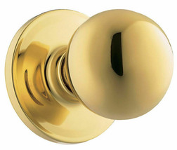 Weiser 9GAC1010-010 Yukon Polished Brass Steel Passage Lockset 1-3/4 in. - £25.95 GBP