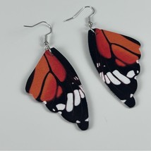 New! Butterfly Wings Vintage Boho Colorful PU Leather Drop Earrings B5 - £15.34 GBP