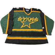 Dallas Stars NHL Hockey Jersey Size L STARTER 90&#39;s Green Stitched Sewn - £127.69 GBP