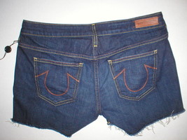 New Womens True Religion NWT $188 Jean Shorts Dark Blue 26 Designer Keir... - £148.43 GBP