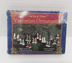 Set Of 20 Vtg Polystone Mini Victorian Christmas Ornaments - £7.62 GBP