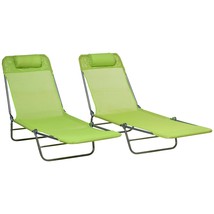 Outsunny Folding Chaise Lounges: 6-Position Recline - $122.99