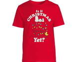 Peanuts Men&#39;s Christmas Snoopy Short Sleeve Tee Size L (42-44) Color Red - £12.62 GBP