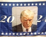 3X5 TRUMP 2024 MUGSHOT BLUE FLAG BANNER 100D W/GROMMETS Decor - $7.89