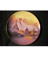 CHRISTMAS TREE COTTAGE collector plate THOMAS KINKADE Old-Fashioned Chri... - £23.59 GBP