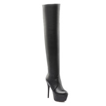 over the knee boots women autumn winter boots platform zip stilettos high heels  - £64.76 GBP