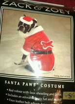 Zack &amp; Zoey Holiday Santa Paws Dog Pet Costume Christmas  Sz Small - £13.33 GBP