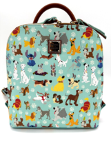 Disney Dooney &amp; and Bourke Dogs Backpack Purse Stitch Pluto Bolt Blue NWT 2024 B - £250.48 GBP