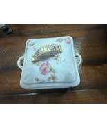 Antique CH Field Haviland Limoges France  Covered Handle Bowl Floral Gol... - $74.25