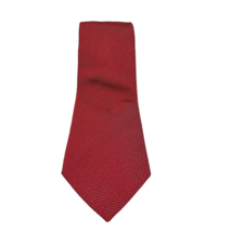 BOSS Hugo Boss 100% Silk Neck Tie Red White Dot Made in Italy - £21.69 GBP