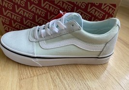 NWT Vans Ward Suede/Canvas Mint/Light Green Sneakers Shoes - Womens Size 9 - £40.45 GBP