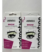 (2) Andmetics Brow Wax Strips-Perfect results natural look Cooling Calmi... - $11.99
