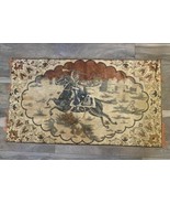 Antique Vintage Arabian Activity French Tapestry Vintage Horse Equestria... - £85.62 GBP