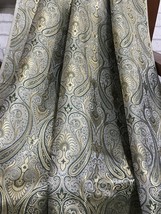 Gray and Gold Indian Banarasi Brocade Fabric, Wedding Dress Fabric - NF2001 - £5.85 GBP - £8.59 GBP