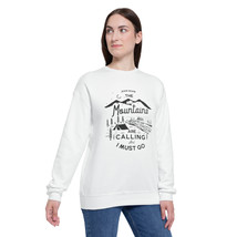 Unisex Adventurer Drop Shoulder Sweatshirt - Mountain Calling Print - $66.95+