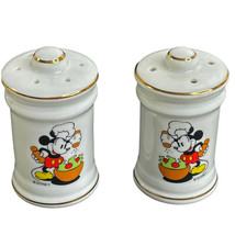 Vintage Walt Disney Productions Salt & Pepper Shaker Set Chef Mickey Mouse Japan - $14.95