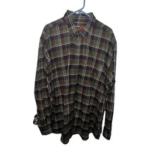 Bob Timberlake Shirt Men Size XL Green Plaid Cotton Casual Outdoors Flannel - $14.88