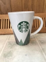 Starbucks Christmas Tree Latte Narrow Tall coffee mug 16 oz Tree Christm... - $25.23