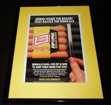 1989 Oscar Meyer Wieners / Cincy Bengals Framed 11x14 ORIGINAL Advertise... - $39.59