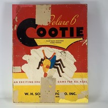 Vintage 1949 WH Schaper Deluxe 6 Cootie Game Original Box Replacement Parts - £23.50 GBP