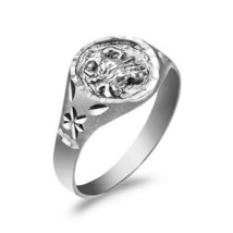 Sterling Silver Cancer Ladies Zodiac Sign Ring - $459.63 MXN