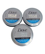 Lot of 3 Dove Men Care Ultra Hydra Hydrating Skin Care Moisturizing Crea... - £8.50 GBP