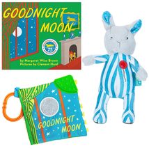 Goodnight Moon Board Book by Margaret Wise Brown, Beanbag Bunny Stuffed Animal P - £31.23 GBP