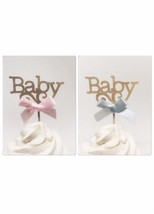 Baby shower cupcake topper, baby shower party, baby shower decor, baby s... - $7.43