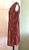 Vtg 60s Hookano Hawaiian  shift dress  tiki luau Hawaii side pleats bows s-m - £50.39 GBP