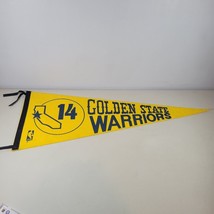 Golden State Warriors Pennant Vintage #14 Basketball Yellow 29&quot; x 12&quot; NBA - £34.35 GBP