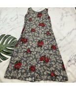 Expressions Womens Vintage 90s Maxi Dress Size 14 Black Lace Floral Prin... - $48.73 CAD