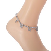 Women Butterfly Anklets 4mm Tennis Style Women Anklets  Hip  - £143.12 GBP