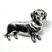 Dachshund Pin Badge Brooch Sausage Dog Pewter Brooch Badge  Badge By A R Brown - £5.87 GBP