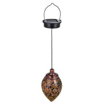 Solar LED Hanging Lantern Light Outdoor Garden Lawn Waterproof Lamp Decor  - £9.76 GBP