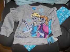 DISNEY FROZEN II 2-PC Long Sleeve Top &amp; Snowflake Leggings Set Size 2T G... - £15.49 GBP