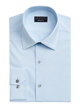 Alfani Men&#39;s Reg Fit 2-Way Stretch Performance Chevron Dress Shirt Blue-Large - £15.77 GBP