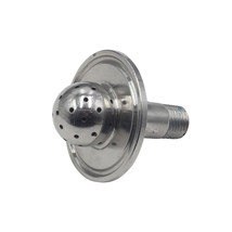 HFS 1.5&quot; Tri Clamp Flat Lid w/ 1/4&quot; MNPT 1&quot; Spray Ball 304 Stainless Steel - $48.99