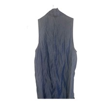 Helmut Lang Women’s Dress Size 2 Blue Tencel Blend USA Made Draped Hem Raw Edge image 8