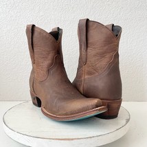 Lane EMMA JANE Womens Cowboy Bootie 9 Brown Leather Western Cowgirl Ankl... - $133.65