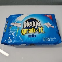 Pledge Grab-It Dry Disposable Cloths Refills 10 Cloths Dust Dirt Hair - £15.57 GBP
