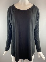 NWOT American Rose Womens Ribbed Long Sleeve T-Shirt Black Size S - £6.25 GBP
