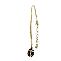 Ladybug Pendant Gold Tone Black Enameled Clear Crystals Childrens Charm ... - £7.82 GBP