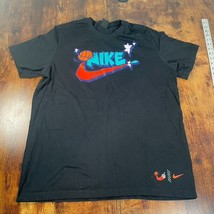 Nike T-Shirt San Antonio City Exploration Black Orange Basketball Swoosh... - $24.74