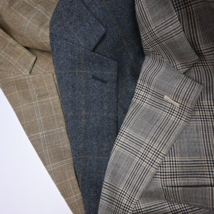 Lot 3 Jos A Bank 50R Windowpane Glenn Check Herringbone Flannel Jacket B... - £113.83 GBP