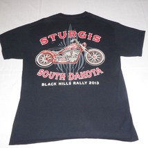 Sturgis Motorcycle Rally Black Hills SD 2013 Graphic Black T Shirt Mens ... - £14.76 GBP